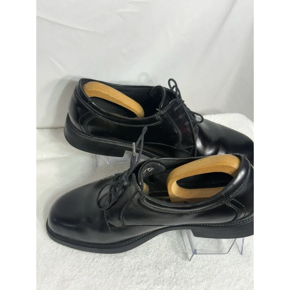Nunn Bush Mens Black Leather Dress Shoes Comfort Gel Size 12M Oxfords #8351457